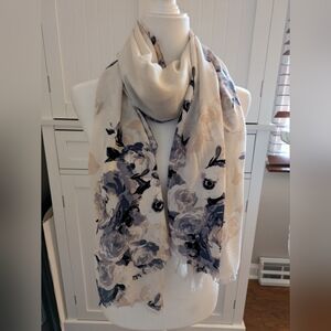 A New Day Cream and Blue Floral Wrap